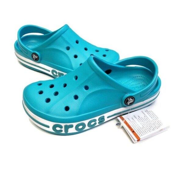 CROCS Kids Size C6 Bayaband Clog Kids Lightweight Slip On Clogs Shoes Aqua Blue - Picture 4 of 8